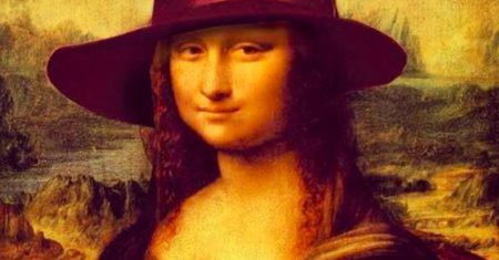 Recreación de la Gioconda con sombrero según Sombrerería Albiñana