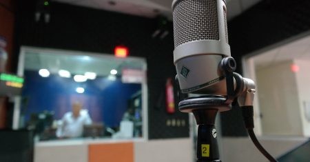 micrófono de radio