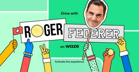 Roger Federer en Waze