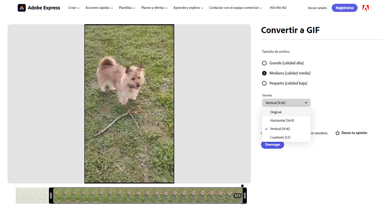 convertir un video a gif