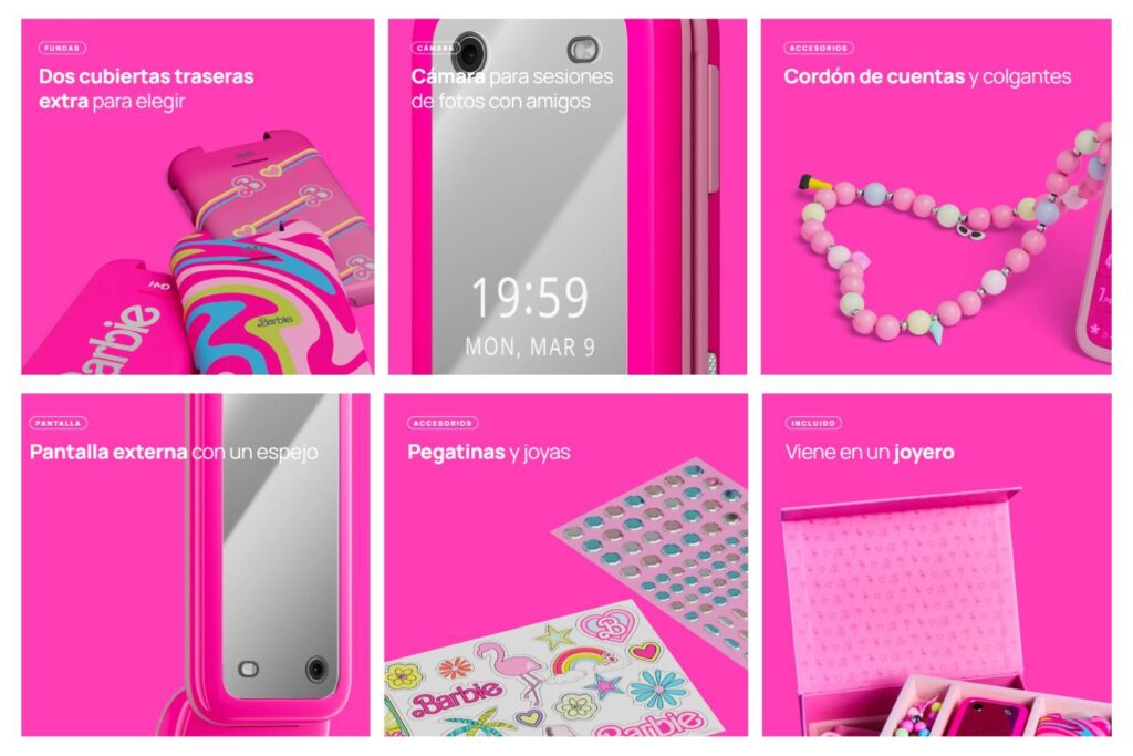 móvil barbie funda